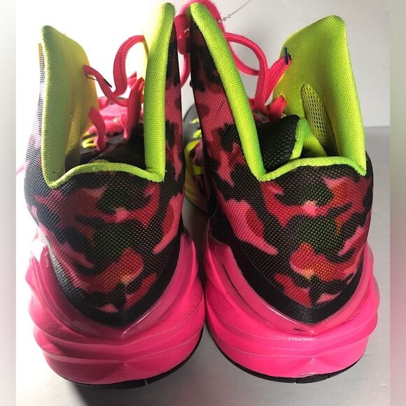 Nike Hyperdunk Lunarlon Yellow/Pink Hi Top Sneaker size 7Y Style #708069-995 - Picture 5 of 10